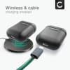 Lomme for Apple AirPods AirPods 2 - Silikon, svart shell pocket tasker