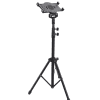 Bodenständer aus Aluminium für iPad / iPad mini, Samsung Galaxy, Huawei Mediapad, schwarz - Universal Halterung, Tripod, Standhalterung, Tabletständer