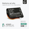 Batteria sostitutiva 533-000084 1209 533-000083 per telecomando/radiocomando Logitech Harmony Touch / Harmony One / Harmony Ultimate Affidabile ricambio da 1050mAh + Set di strumento celle dalla lunga durata di vita utile