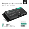 Batteria per portatile Dell Precision M4600 P13F M4700 P21F M6600 P10E M6700 P22F ricambio per laptop 6600mAh 10.8V - 11.1V