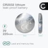 CELLONIC CR2032 Knappecellebatterier (Lithium, 220mAh, 3V) til Bilnøkler, Hovedkort, Vekter – x6-Pakke