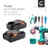 2x Batteri for AEG BSB 18, BSB 18 CBL, BUS 18, BSB 18 C, OMNI 18C, BS 18C, BBH 18, BS 18G2 18V  2000mAh Lithiumion fra CELLONIC