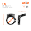Bike Mount for Garmin Edge Explore 2, Edge Explore, Edge 1040, Edge 530, Edge 130 Plus, Varia RTL516, Radar RTL511 Holder Aero Bicycle Mounting Bracket