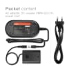 Strømforsyning for Sony Alpha 7 IV, 7C, 7S II, 7R III, Alpha 9, Alpha 6600 AC-adapter AC-FZ100 DC-kobling – Dummy-batteri – Batterieliminator fra subtel