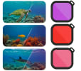 Waterproof Housing Kit for GoPro Hero 112/11/10/9 Black – Includes Touch Back Cover & 3 Color Filters from CELLONIC