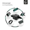 CELLONIC USB- og USB-C-lader Dobbel USB til veggkontakt Strømadapter 20W PD Hurtiglading 2-port til iPhone, Samsung, iPad, Huawei, Switch, PSP, telefon, nettbrett - Svart