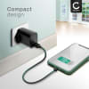 CELLONIC 1 Port Hurtiglader USBA svart for mobil, nettbrett, høyttalere, hodetelefoner eller powerbank 5W – 1A, USB-strømadapter for Storbritannia