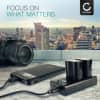 USB dobbel lader (EN-EL15 EN-EL15B) for Nikon D750, Z6 Z7 Z5, 1 V1, D7000 D7100 D7200 D7500 D800E D810A D850 D600 D610 + 1m + USB Kabel fra CELLONIC