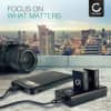 2x Batteri for Canon EOS M50, EOS M100, EOS 100D, PowerShot SX70 HS kamera - Reservebatteri LP-E12 820mAh + USB Dobbel Batterilader LC-E12 -E12E, Kamerabatteri Lader