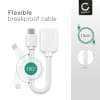 USB OTG-kabel voor Samsung Galaxy S22, S21, S20, S10, S9, A52, A51 - OTG-adapter USB C Type C stekker naar USB A aansluiting - connector on-the-go adapterkabel wit