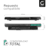 Batería para portátiles Dell Latitude 3540, 3440, Inspiron 15 (3521), Inspiron 15R (5521, 5537), Inspiron 17R (5721), XCMRD, MR90Y - 4400mAh 11.1V