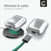 Lomme for AirPods 1, AirPods 2 - TPU, sølvfarget shell pocket tasker