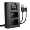 Dobbeltlader + USB Kabel