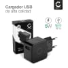 4x Port USB Charger EU plug 5V 1A 5W Fast Smart Charging Mains Wall USB Adapter Outlet Socket 100V-240V for Mobile Phone, Tablet, Speakers, Powerbank - Black