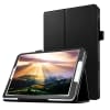 Book Tablet Case with Stand for Samsung Galaxy Tab E 9.6 (SM-T560 / SM-T560N / SM-T561) Synthetic Leather Protective Folding Flip Folio Wallet Tri Fold Bookcase Cover Sleeve - Black