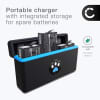3-spor Batteriladeetui for DJI Osmo Action 5 Batterier + 60cm + USB Kabel fra CELLONIC