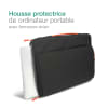 Sacoche à poignée pour ordinateur portable – Housse de protection et de transport universelle multi-compartiments 14,1”-15,4” pour ordinateur portable, pour le travail, le bureau et les déplacements – noir