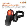 subtel® Supporto adattatore per tubi di 25 mm & 32 mm di bici per Garmin Edge, Sigma Sport Rox, Bryton Rider, Mio Cyclo, iGPSPORT fissaggio di fanale, luce o navigatore ciclocomputer tachimetro nero kit di attacco con riduzioni, chiavini e viti