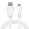 Câble USB Micro USB 1m pour tablette Dell Venue 7 / 8 / 8 Pro / 10 Pro / 11 Pro Tablet - Transfert de données et charge 1A blanc PVC