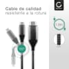 Cable adaptador USB C a HDMI 4K macho a macho - Cable MHL para retransmisión de audio y video desde smartphones, tablets o notebooks con TV, proyectores o monitores