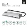 8-i-1 Multi USB Port Hub - USB C till HDMI Adapter 4K @ 60Hz, USB Typ C, 3x USB A PD 3.0, SD, Micro SD & Ethernet - USB C Dongle för Mac OS, Windows, Android