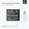 Batteri for Panasonic Lumix S5, S1, S2, SZ1, SZ7, FT30, FS16, FS35, TS20, FS40, DMW-BCK7 Kameraer 700mAh fra CELLONIC
