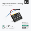 Batteri for Garmin Edge 130, Garmin Edge 130 Plus, Garmin 3LA037240 150mAh fra CELLONIC