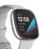 subtel Protective Case & Screen Protector for FitBit Versa 3 / Sense 9H Tempered Glass GPS Smart Watch Cover Smartwatch Bumper Case Frame - Crystal Clear
