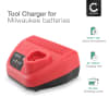 CELLONIC Milwaukee 10,8V-12V lader for Li-Ion litium-ion-batterier - 3A C12 C, 48-59-2401, 4932352000, 4932352069, 48-59-2401 Erstatningslader for batteridrevet elektroverktøy