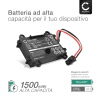 2x Batteria F016104898, F016L69176 per attrezzo Bosch Indego M plus 700/ 350/400/S plus 350/S plus 400/ M 70 Affidabile batteria di ricambio da 1500mAh ioni di litio senza effetto memoria per utensili Bosch