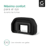 CELLONIC® Viewfinder Eyecup for Canon EOS 10D EOS 20D EOS 30D EOS 40D EOS 50D EOS 5D EOS 5D Mark II EOS 60D EOS 6D EOS 70D EOS 80D EB Silicone Replacement Anti-Glare EVF Eye Piece View Finder Cover Hood Cap