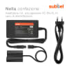 subtel® Power Supply for Nikon 1 V1, D500, D600 D610, D7000 D7100 D7200 D750 D7500, D800 D800E D810 D810A D810E D850 Digital SLR D800, DL18-50 DL24-500 DL24-85 + DC Coupler Dummy Battery EH-5 + EP-5B, EH-5a EH-5b EH-5c AC Adapter ca. 3,5m Charger Cable
