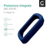 Protezione CELLONIC® silicone compatibile con Garmin Edge 540 / Edge 840 Custodia cover in Silicone assorbi-urti, case per navigatore su bici, bumper blu scuro