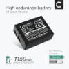 2x Batteri for Fuji FujiFilm X-T2 Fuji X100V X-T20 X-T10 X-T1 X-Pro2 X-Pro1 X-A3 X-A2 X-A1 Kameraer 1140mAh + Lader fra CELLONIC