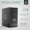 Chargeur USB 2 Ports pour Samsung, Apple, Huawei, Xiaomi, Sony, ... avec USB PD Power Delivery 57W, 5.4A, 5V - 20V bloc alimentation USB 2x connecteur USB Chargeur multi USB prise secteur usb