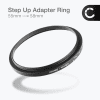 CELLONIC 55mm to 58mm Step Up Ring – Lens Filter & Hood Stepping Up Adapter Ring Mount Adapter for Canon, Nikon, Sony, Fuji, Olympus Camera Lenses