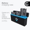 3-spor Batteriladeetui for DJI Osmo Action 5 Batterier + 60cm + USB Kabel fra CELLONIC