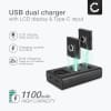 2x Batteri + Dobbel Lader Olympus OM System TG-7, Stylus THOUGH TG-6 TG-3 Stylus SH-60 SH-50 SH-2