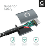 USB C Type C til USB C Type C kabel for Apple iPhone 17, 16, 17 Pro Max, 16 Pro, 16 Pro Max, 17 Pro, 16e, 16 Plus, iPad Air 4 (2020) - A2072, Air 4 (2020) - A2316, Air 4 (2020) - A2324, Air 4 (2020) - A2325 LG Velvet Samsung Galaxy S25 Ultra, S25, S23, S22 Plus Google Pixel 10, 9a 3A (PD 100W) hurtigladende datakabel grå / svart, Nylon, 1m fra CELLONIC