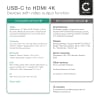 USB-C auf HDMI 4K Adapter Kabel - Audio-Video Übertragung: Handy, iPad, Laptop an TV, Monitor, Beamer anschließen - Male to Male Type C HDMI Port - MHL Cable: Smartphone oder Tablet mit Fernseher verbinden