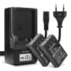 2x Batteri for Olympus Pen E-PL7 E-420 E-450 E-410 E-400 E-420 E-620 E-600 Pen E-P3 E-PL1 E-P1 Kameraer 900mAh + Lader fra CELLONIC