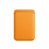 Porta carte magnetico per Apple iPhone 14, 13, 12, Pro, Max, Mini, in piacevole Similpelle giallo, porta-schede per cellulare smartphone con qualità magnetica