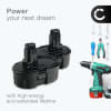 2x Batteri for Dewalt DC618 / DC618KB / DC618KN, DC390 / DC390KB / DC390KL / DC390N, DC390 3Ah fra CELLONIC