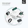 CELLONIC USB- og USB C-lader Dobbel USB til veggkontakt Strømadapter 20W PD Hurtiglading 2-port til iPhone, Samsung, iPad, Huawei, Switch, PSP, telefon, nettbrett - Hvit
