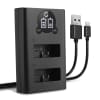 USB Dual Charger (AHDBT-1301) for GoPro HERO13 Black + 1m + USB Cable from CELLONIC
