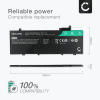 Batteri for Lenovo ThinkPad T480s / 01AV478, L17L3P71, 01AV479,01AV480, 5B10K10182 4650mAh 11.55V fra CELLONIC