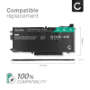 Batteri for Dell Latitude 12 5289, E5289 2-in-1 Series, E5289, 7389 2-in-1 Series, L3180 Series, Dell K5XWW, N18GG, 725KY 4200mAh 7.6V fra CELLONIC