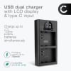 USB dobbeltlader A-2 for A-1 – dobbeltlader for Arlo Pro 2, Arlo Pro, Arlo Go (VMA4410 / VML4030) kamera-batterier, ladekabel, strømforsyning