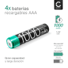 Cellonic® 4 Baterías recargables AAA - 1.2V 1000mAh - 4x Pilas Micro cargadas de larga duración HR03 R03 LR03 para teléfono, vigilabebé, mando a distancia, reproductor MP3
