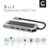 8-in-1 USB Splitter Hub – USB C til HDMI-adapter 4K @ 60Hz, USB type C, 3x USB A PD 3.0, SD, Micro SD og Ethernet – USB C dongle for Mac OS, Windows, Android